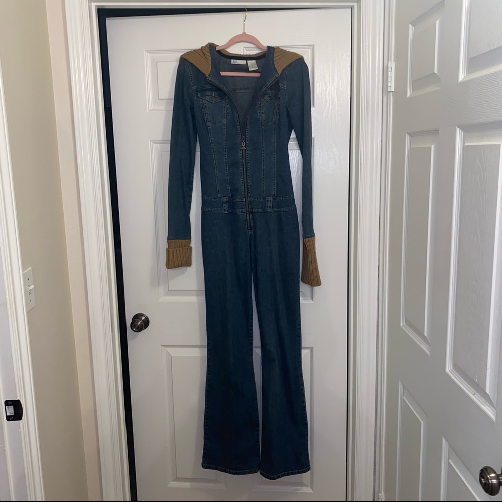 Y2k JLo jean romper